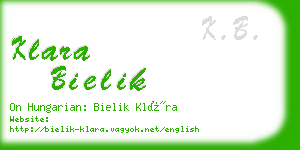 klara bielik business card